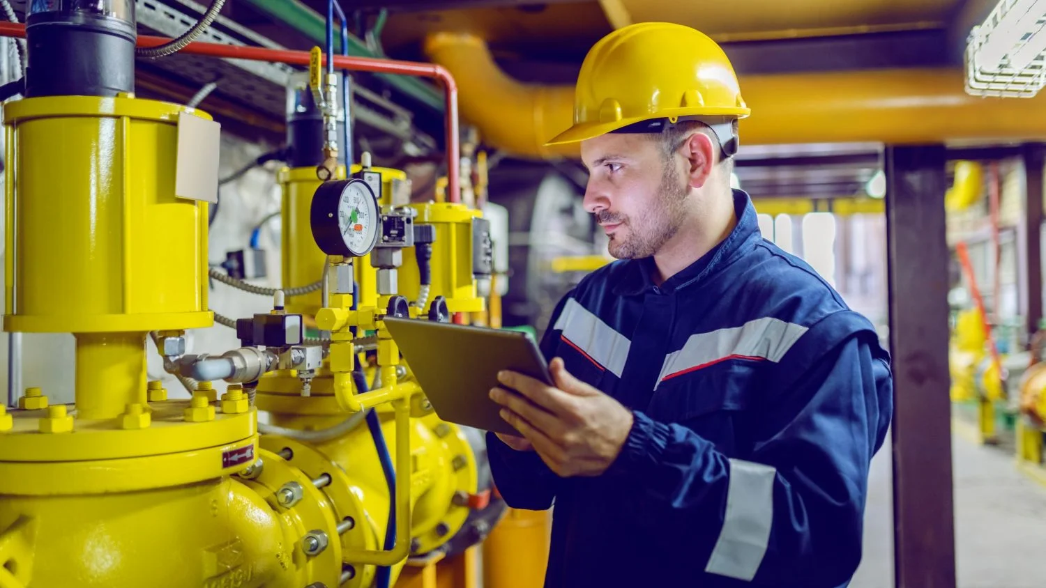 Tecnico realizando inspección visual